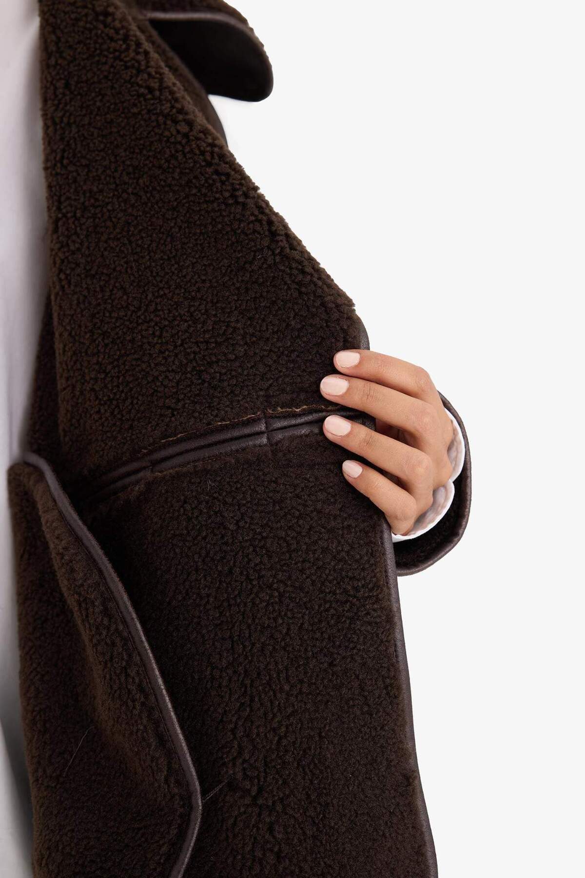 Defacto  Regular Fıt Suni Kürk Astarlı Mont F1886AX25WN - Görsel 7