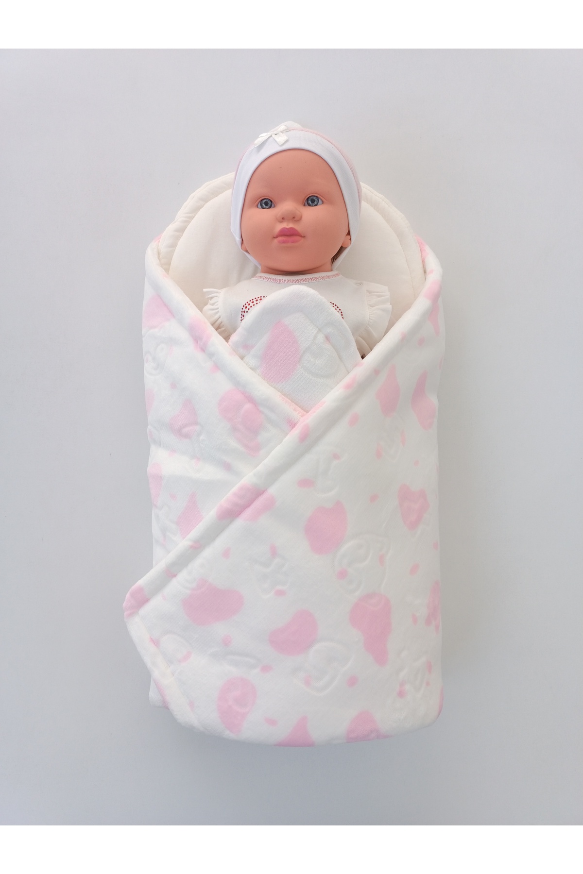 Tomuycuk Pembe Kız Bebek Battaniyesi Yorganı Yastıklı Çift Taraflı Fonksiyonel Kullanım Yenidoğan fotoğrafı 3 (önizleme)