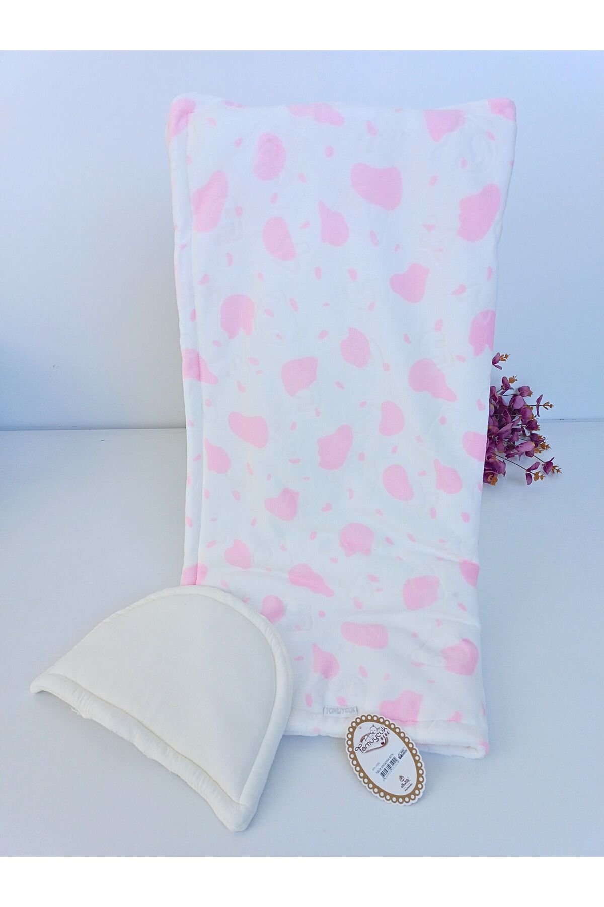 Tomuycuk Pembe Kız Bebek Battaniyesi Yorganı Yastıklı Çift Taraflı Fonksiyonel Kullanım Yenidoğan fotoğrafı 5 (önizleme)