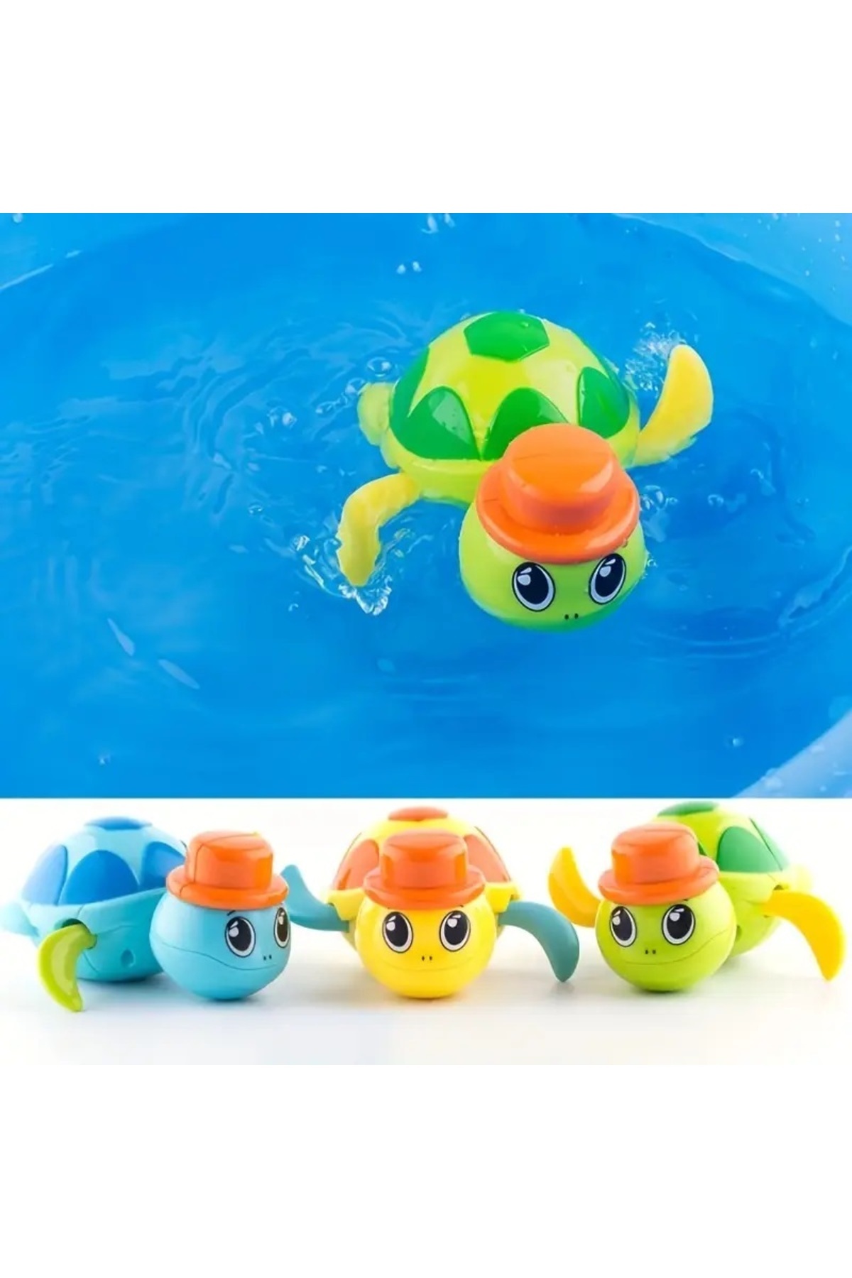 Brother Toys 1 Adet Kurmalı Yüzen Kaplumbağa Banyo Küvet Havuz Deniz Oyuncağı 12 Cm. fotoğrafı 2 (önizleme)