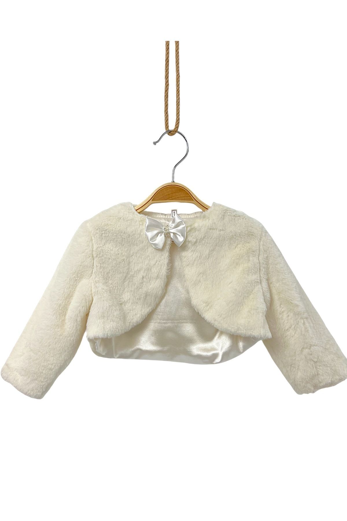 miaras baby Peluş Kız Çocuk Kürklü Bolero fotoğrafı 4 (önizleme)
