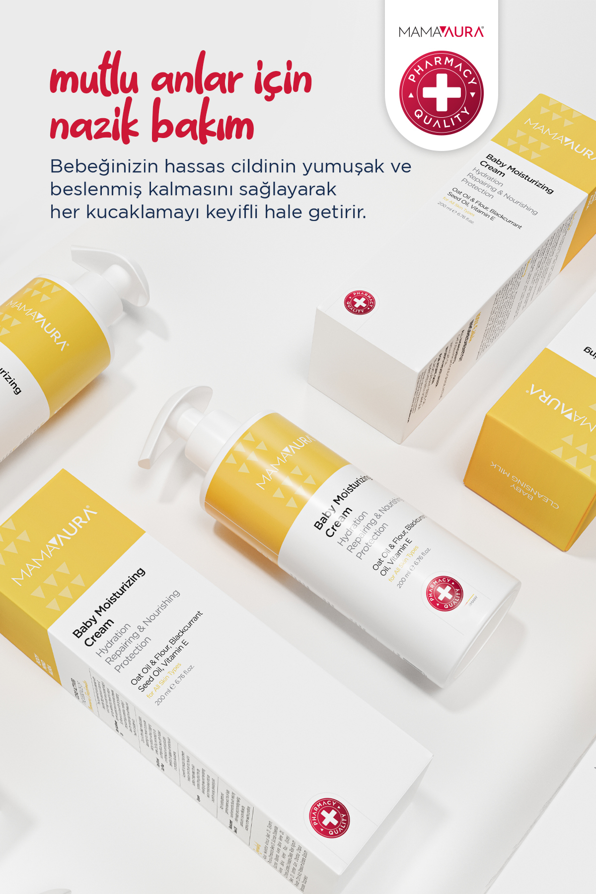 MAMAAURA Nemlendirici Bebek Kremi - Baby Moisturizing Cream 200 ml fotoğrafı 4 (önizleme)