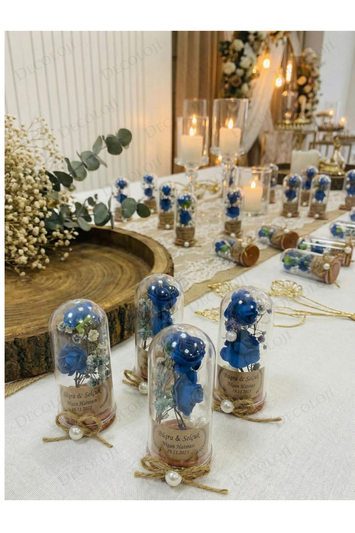 Decoloji Söz, Nişan, Kına, Düğün, Sünnet, Bebek, Mevlüt, Nikah Şekeri Hediyelik Hatıra Plastik Çiçek, 10 Adet fotoğrafı 3 (önizleme)