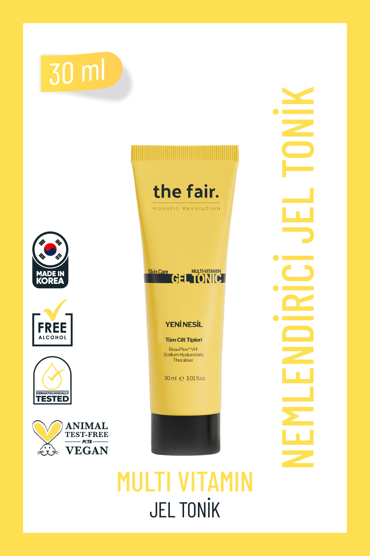 the fair. Multi Vitamin Jel Tonik Tüm Cilt Tipleri İçin Nemlendirici ve Ferahlatıcı Cilt Toniği 30 ml — TYCWH3WP0N169633394273857