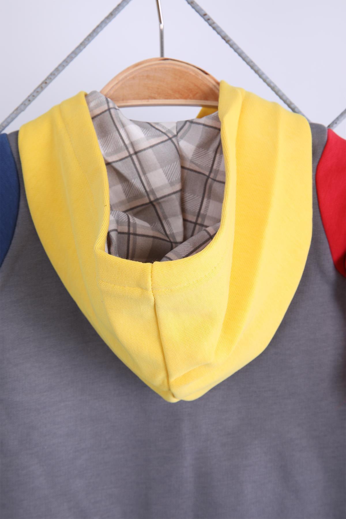 Babydola Erkek Bebek Çocuk Tulum Şardonlu Kalın Kapşonlu ve Cepli 12644 fotoğrafı 7 (önizleme)