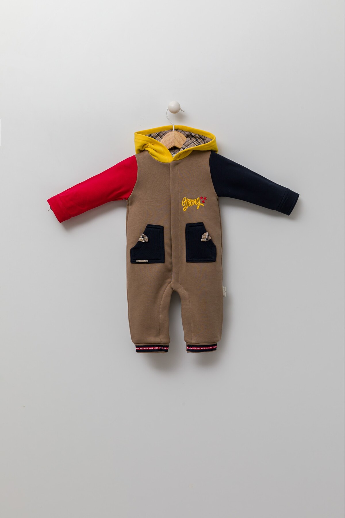Babydola Erkek Bebek Çocuk Tulum Şardonlu Kalın Kapşonlu ve Cepli 12644 fotoğrafı 2 (önizleme)
