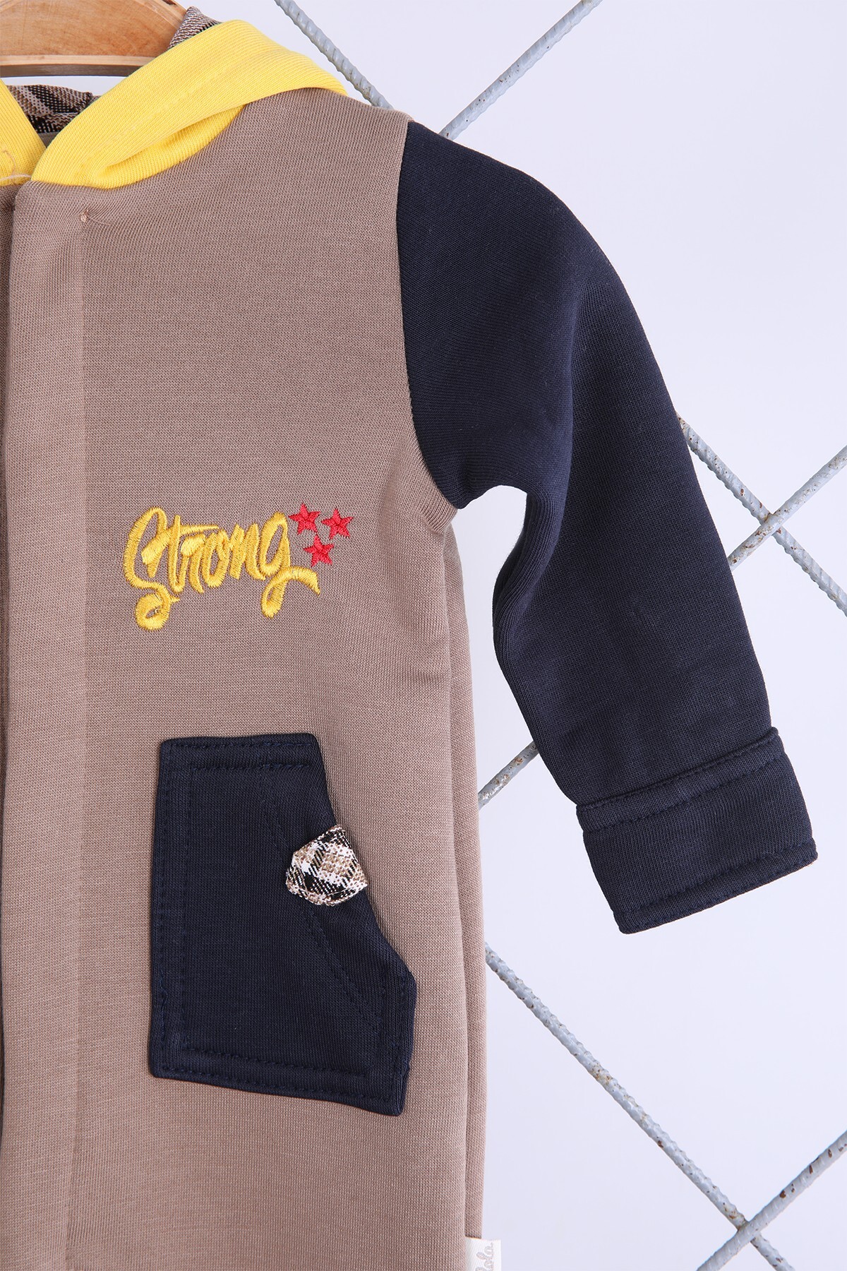 Babydola Erkek Bebek Çocuk Tulum Şardonlu Kalın Kapşonlu ve Cepli 12644 fotoğrafı 3 (önizleme)