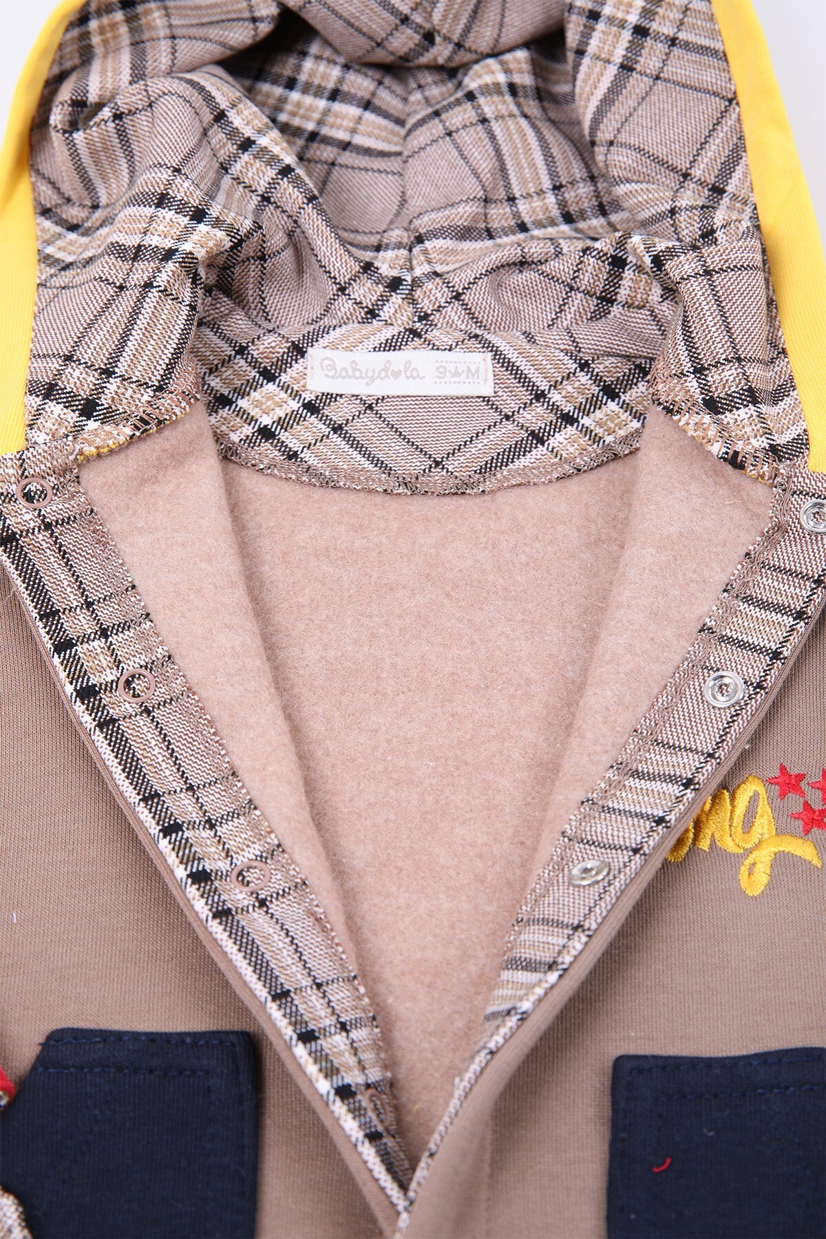 Babydola Erkek Bebek Çocuk Tulum Şardonlu Kalın Kapşonlu ve Cepli 12644 fotoğrafı 6 (önizleme)