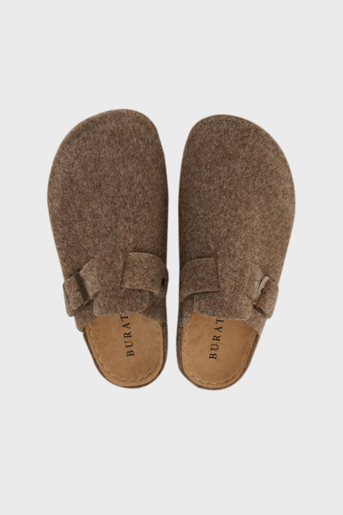 Buratti  Kemerli Keçe Kışlık Ev Terlik Erkek TERLİK 6711003 - Görsel 5