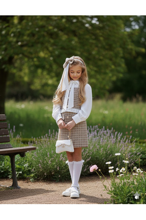 nisaykids KIZ ÇOCUK ELBİSE ÇANTA ÇORAP TOKA TAKIM