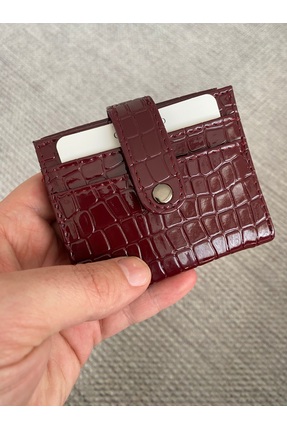 BH Kadın kroko desen Çıtçıt Kapamalı Cüzdan ve Kartlık