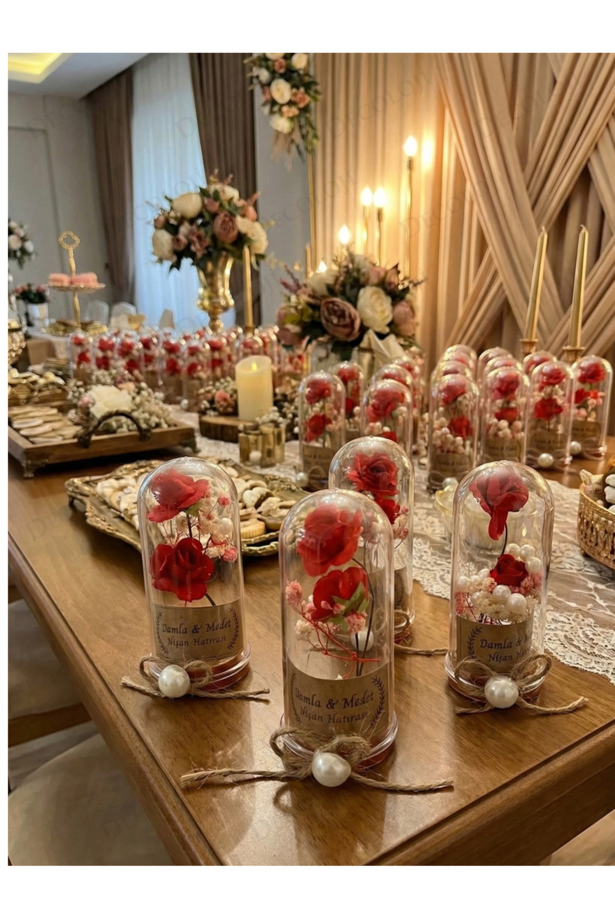 Decoloji Söz, Nişan, Kına, Düğün, Sünnet, Bebek, Mevlüt, Nikah Şekeri Hediyelik Hatıra Plastik Çiçek, 10 Adet fotoğrafı 4 (önizleme)