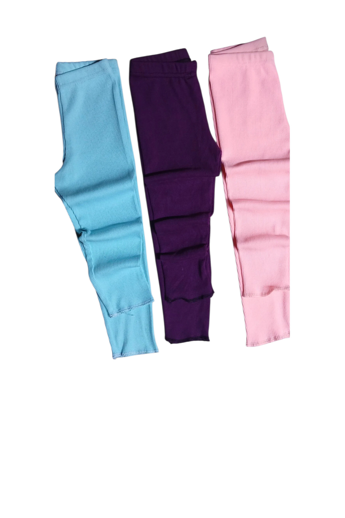 Fun Kids Funkids Ribbed Flexible 3-Piece Baby Tights Children's Tights Single Bottom