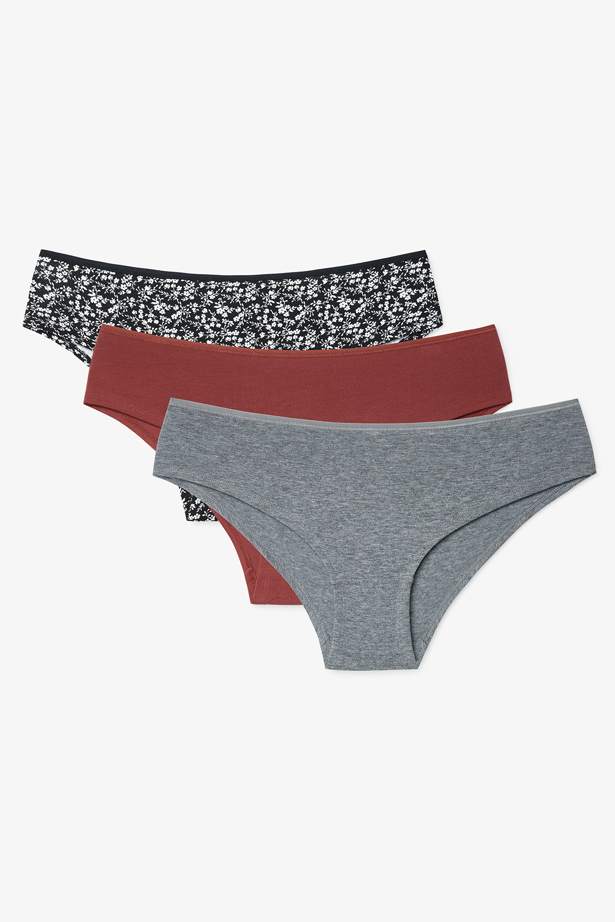 Penti Florale Silhouette 3er-Pack Hipster-Höschen mit normaler Taille