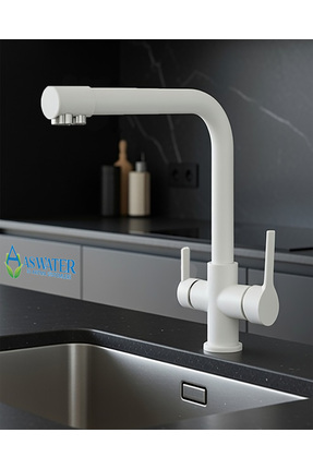 As Water Arıtma Bataryası Musluk 3 Yollu Sıcak-soğuk Mix Arıtma Beyaz