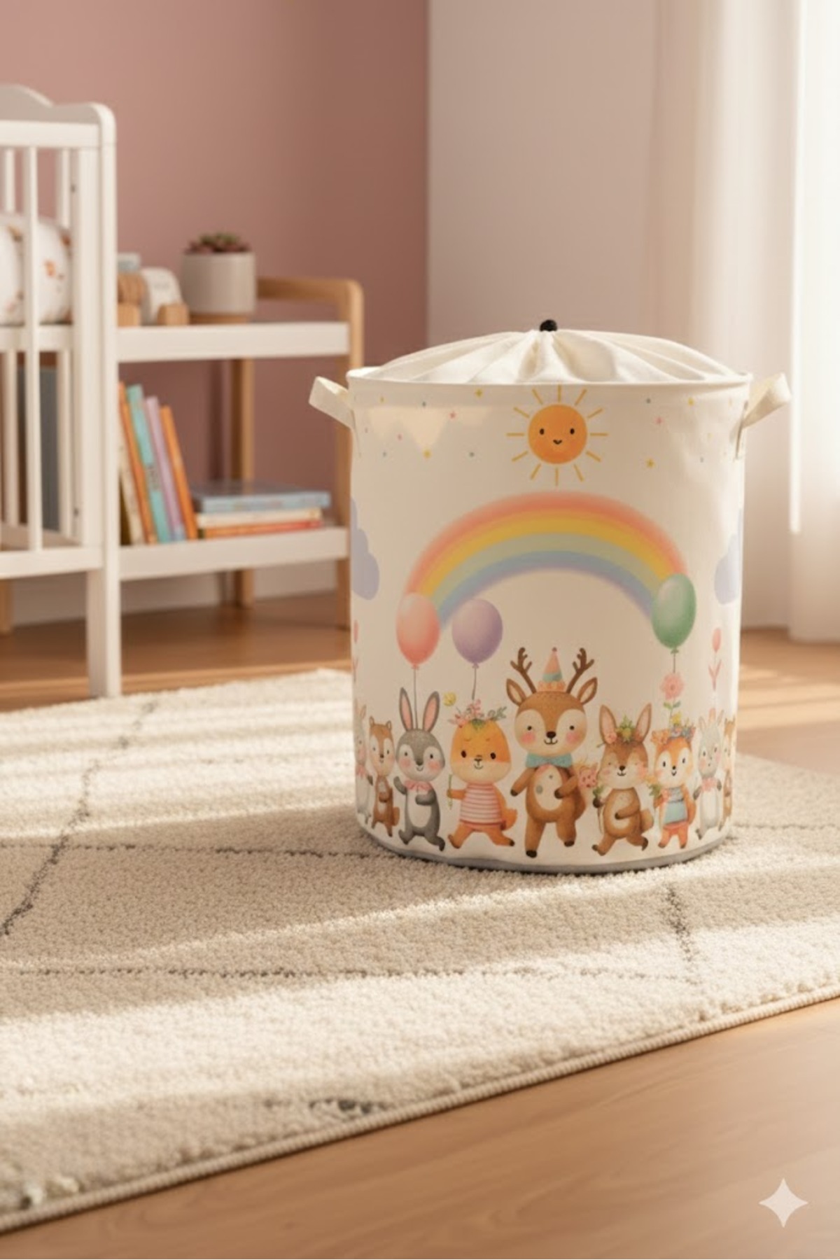 LUXWAY HOME Сгъваема кошница за организиране с мотив на сладки животни - за и...