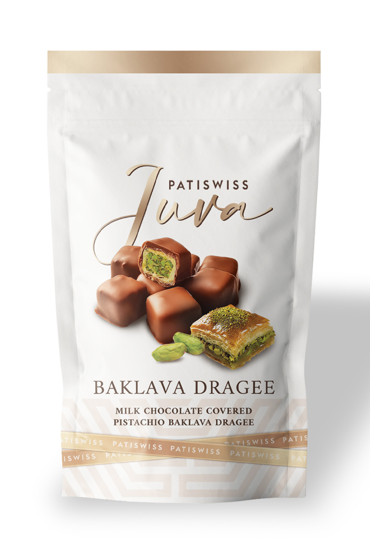 Juva Sütlü Çikolata Kaplı Antep Fıstıklı Baklava Draje, 80g