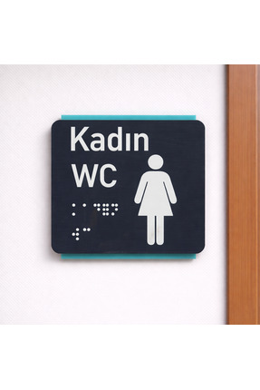 Tabela Lobisi Kapı isimliği - Kadın wc - Pleksi - Yönlendirme Tabelası Levhas...