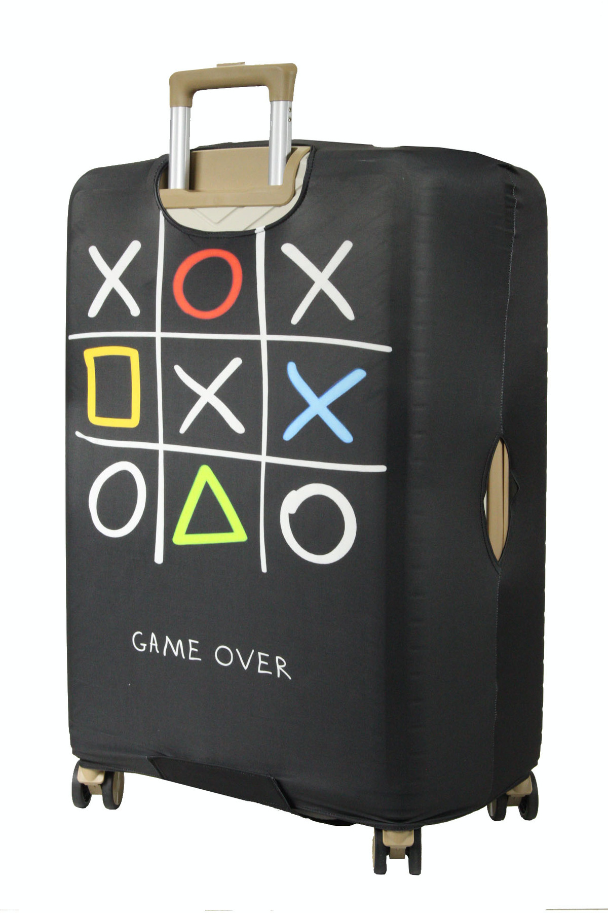 (My#154 GAME OVER) VALİZ İÇİN KILIF Siyah-Orta Boy