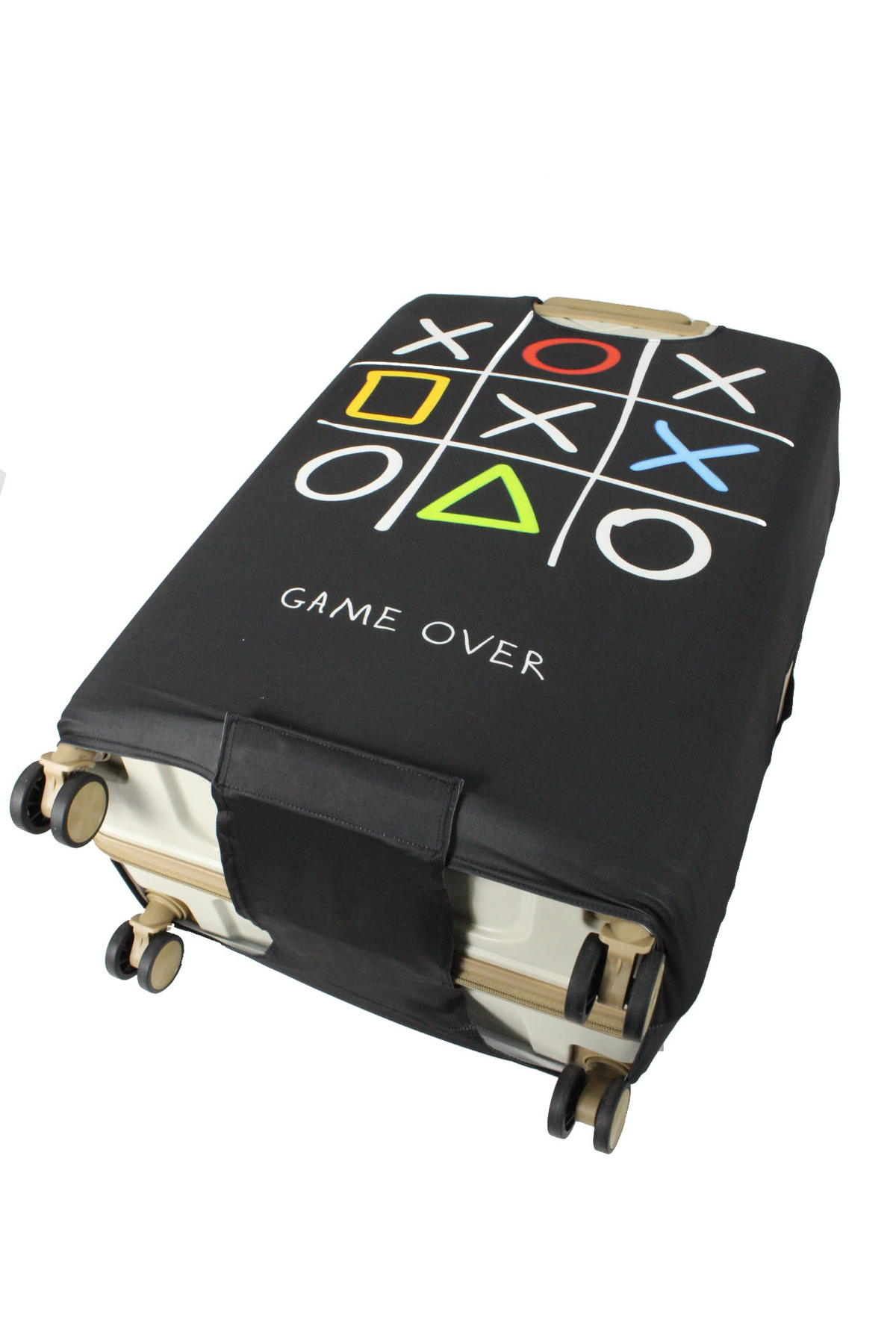 (My#154 GAME OVER) VALİZ İÇİN KILIF Siyah-Orta Boy