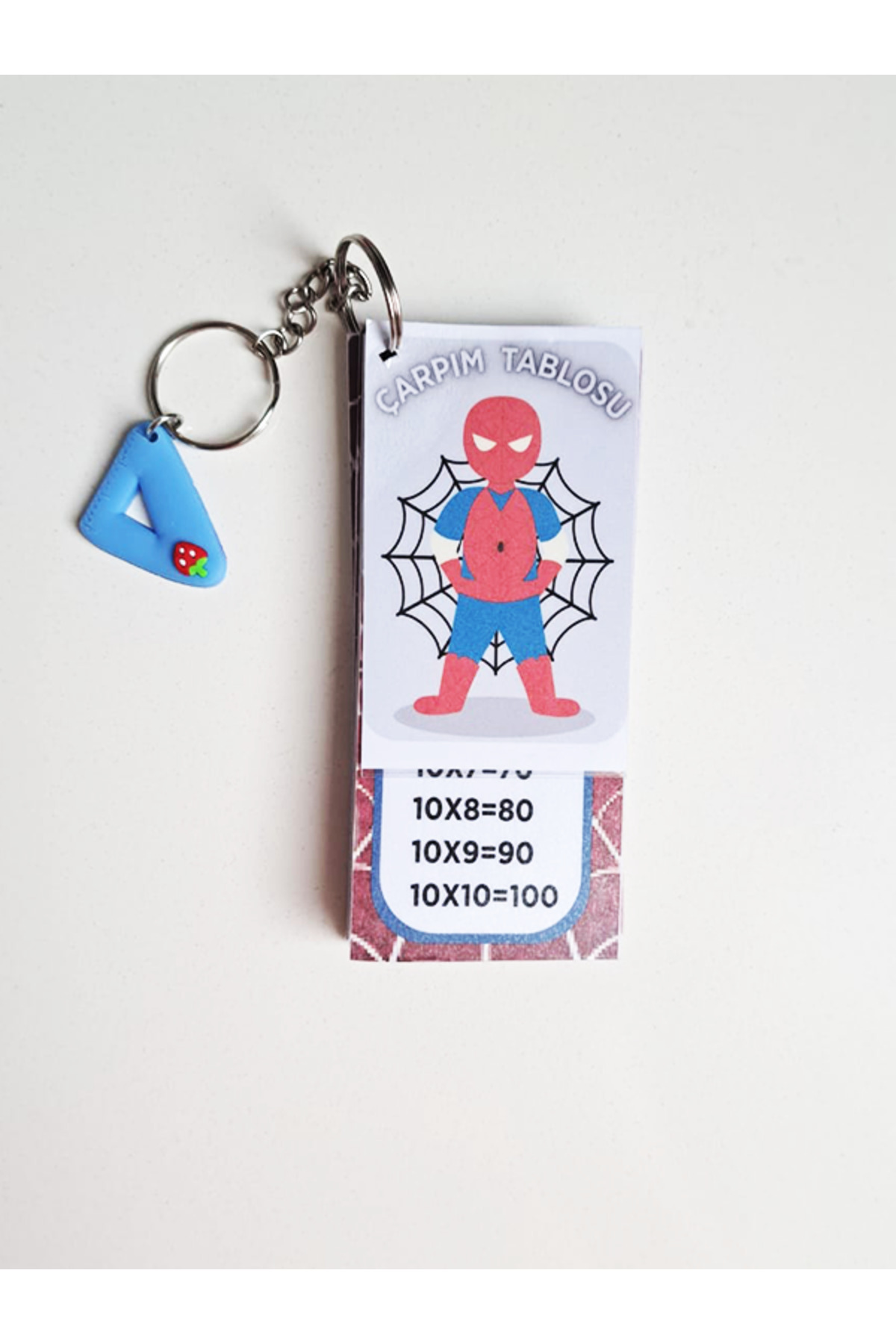 Edu&Hobby Çarpım Tablosu Kartları Anahtarlık | Kolay Öğrenme | Örümcek Temalı Eğitici Kartlar-Hediye Figür fotoğrafı 2 (önizleme)