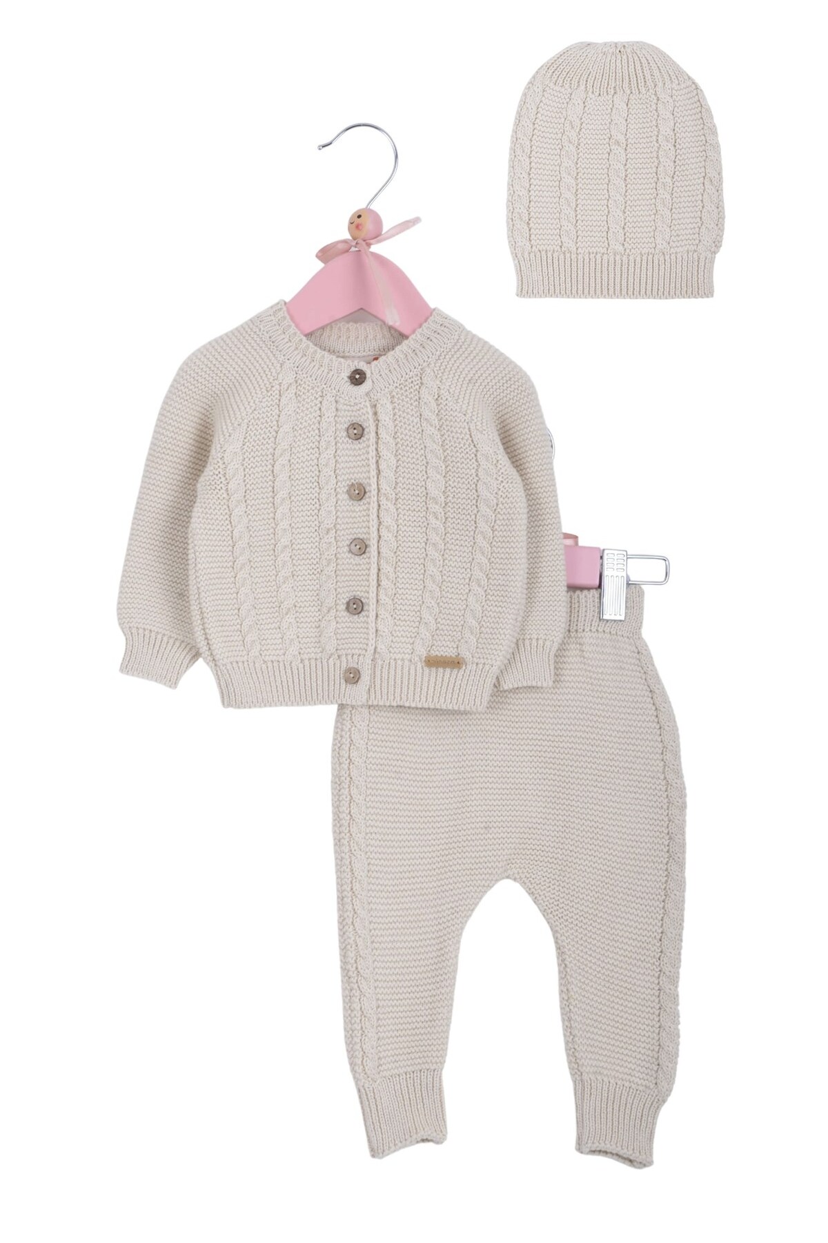 Minora Triko Ünisex Saç Örgü 3'lü Takım BEJ fotoğrafı 2 (önizleme)