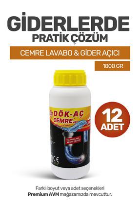 CEMRE YİĞİT (12 ADET)Cemre Lavabo & Gider Açıcı 1000g | Dök aç, Mutfak Banyo ...