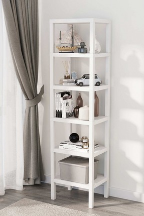 Evalins Vera 6 Katlı Modern Raf Ünitesi: Çok Amaçlı Banyo, Balkon ve Mutfak D...