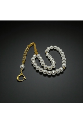 EnazStore Ayyıldız Püsküllü Tasarım Mayorka İnci Tesbih