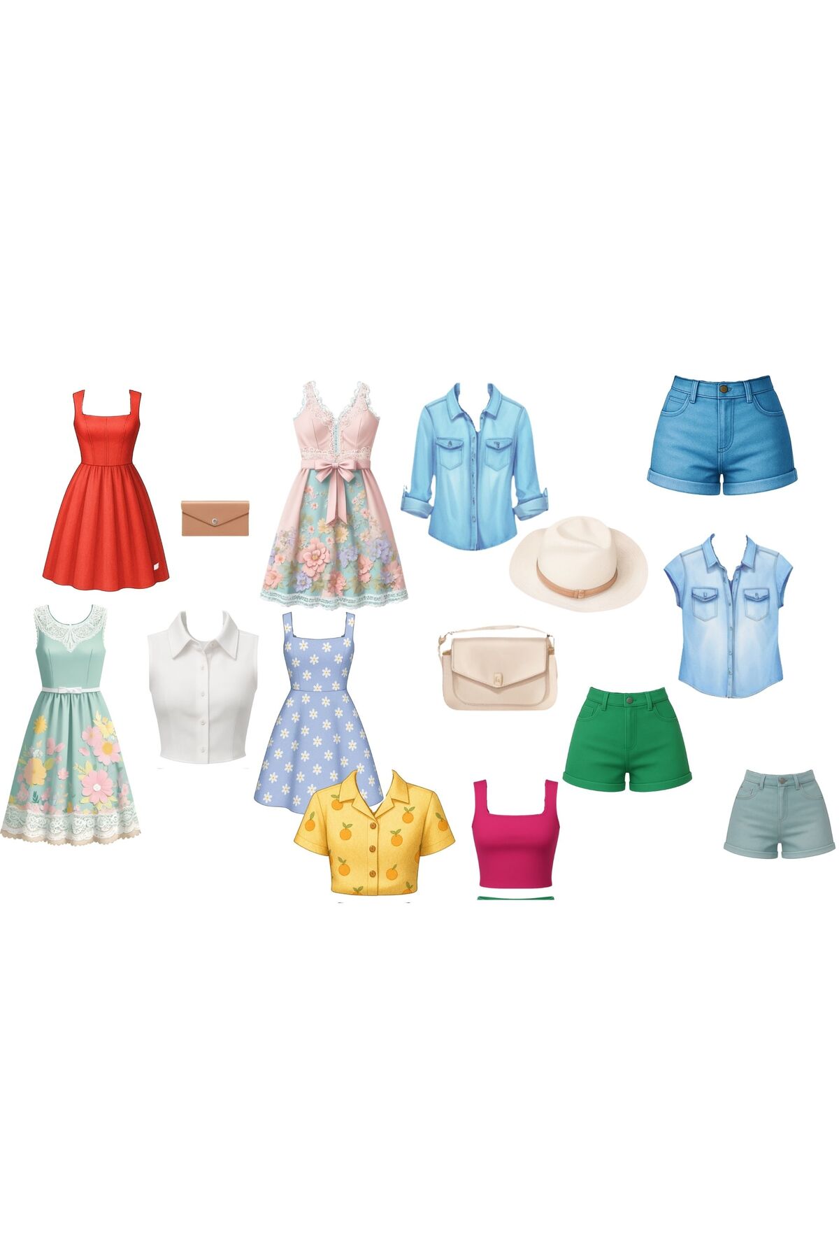 ست بازی دختر آهنربایی | عروسک و لباس‌های مقناطیسی | بازی آموزشی چاپی A4