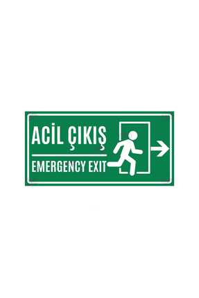 Hayg Equipment Acil Durum Çıkış Levhası Sağ Yön – Alüminyum Emergency Exit Ka...