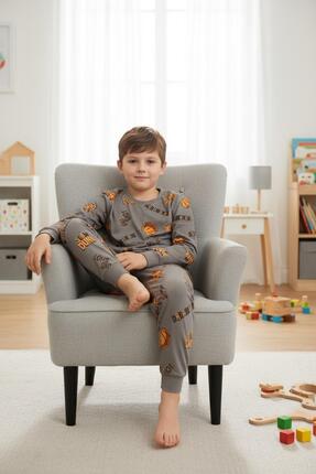 İsobel Kids GRİ BASKETBOL TEMALI %100 PAMUK SÜPREM KUMAŞ UZUN KOL ERKEK ÇOCUK...