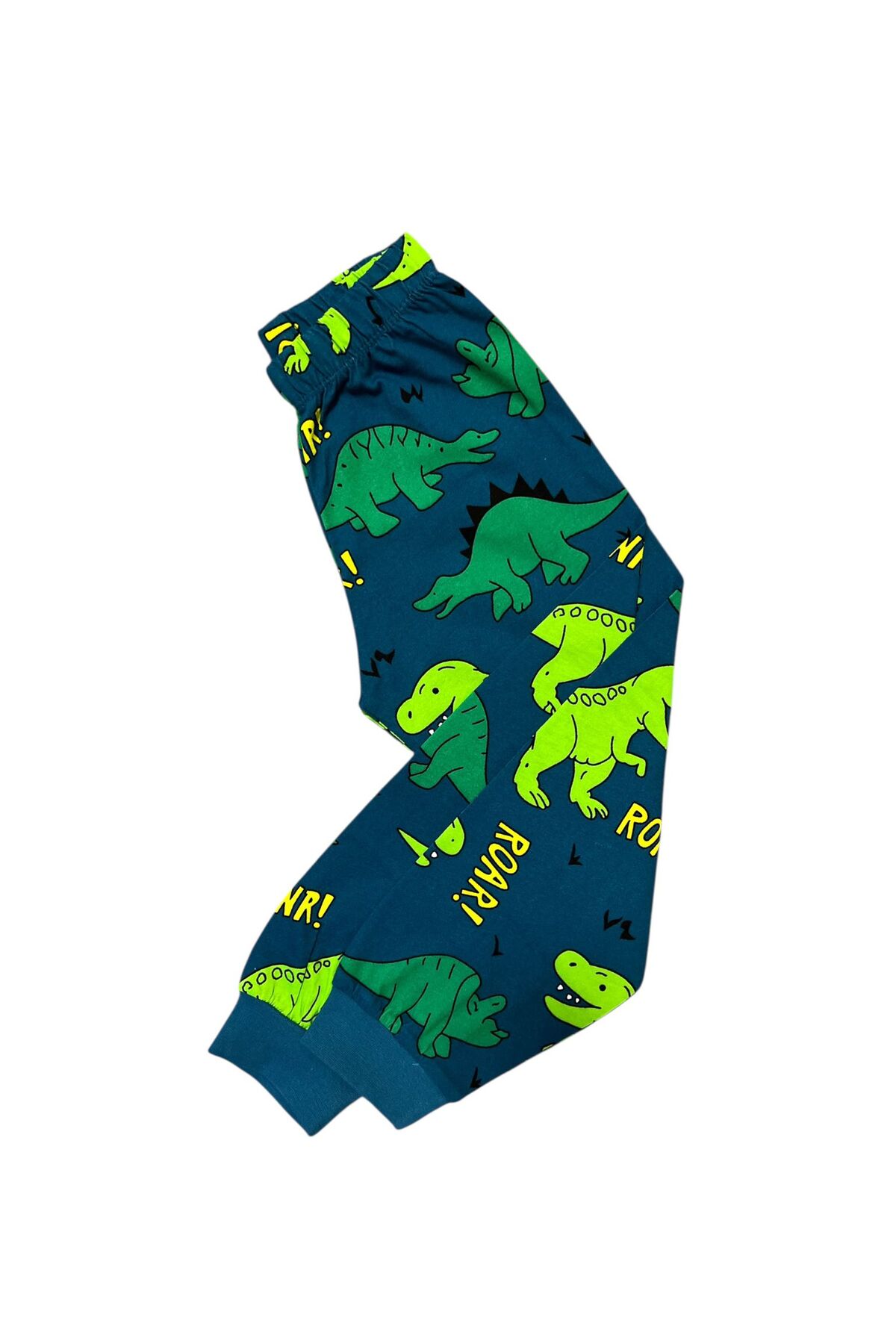 İsobel Kids YEŞİL DİNOZOR DESENLİ %100 PAMUK SÜPREM KUMAŞ ERKEK ÇOCUK PİJAMA TAKIMI fotoğrafı 5 (önizleme)