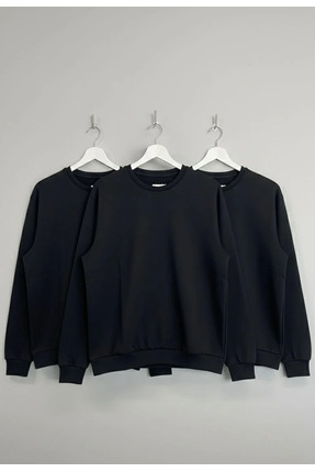 NEBEKA 3'LÜ SİYAH SWEATSHIRT HOODİE