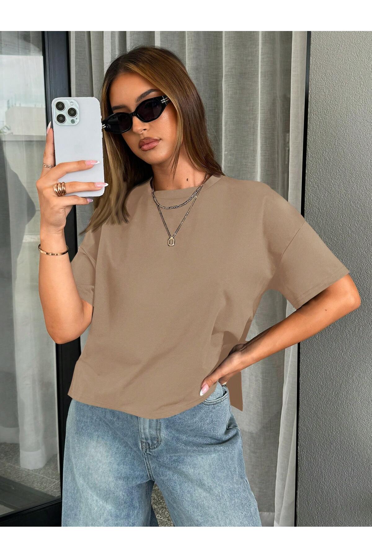 ZİYMO Γυναικείο T-Shirt με λαιμόκοψη