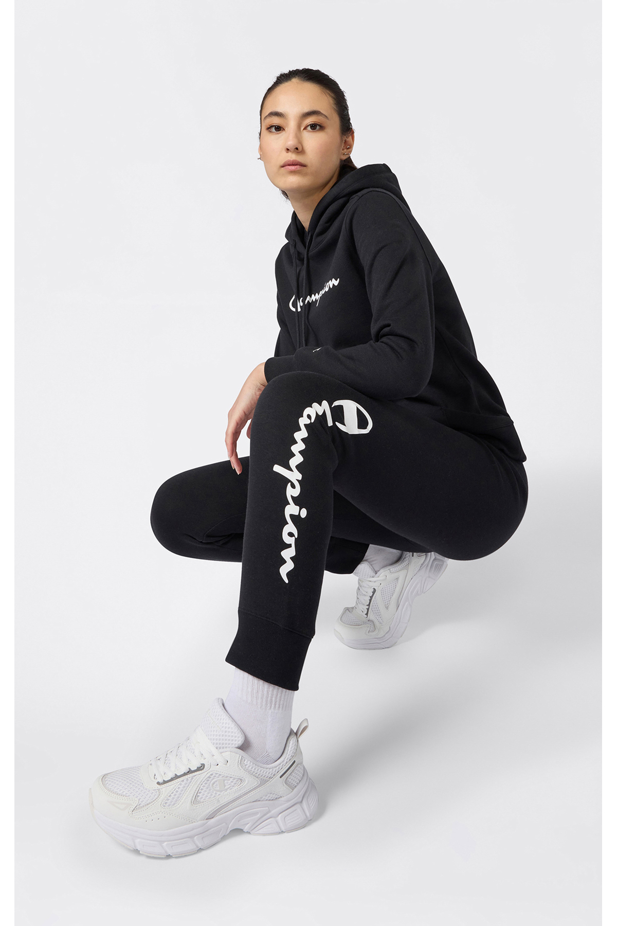 Champion Script Shop Rib Cuff Pants Siyah Kadın Eşofman Altı - 118429-KK001 görsel 5