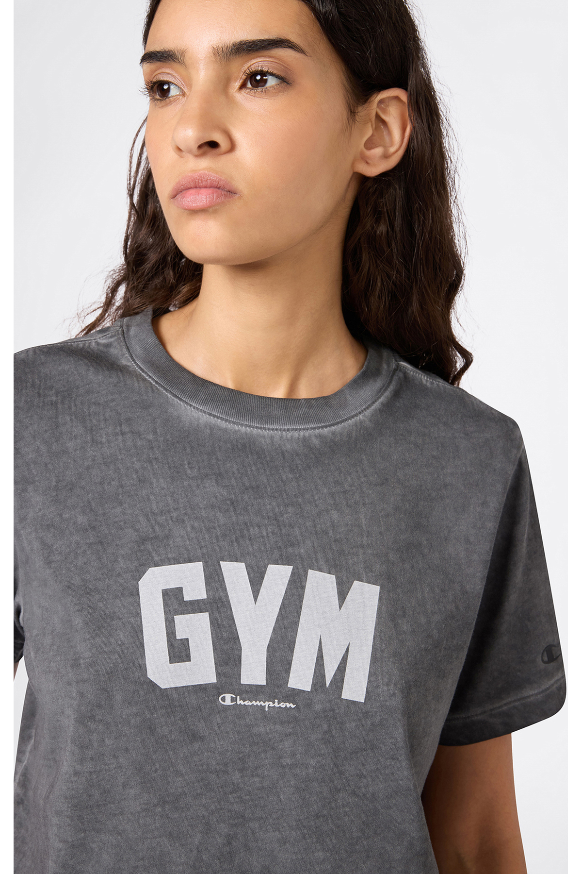 Champion Athletics Short-Sleeve Tee Siyah Kadın Tişört - 118402-KK001 görsel 3