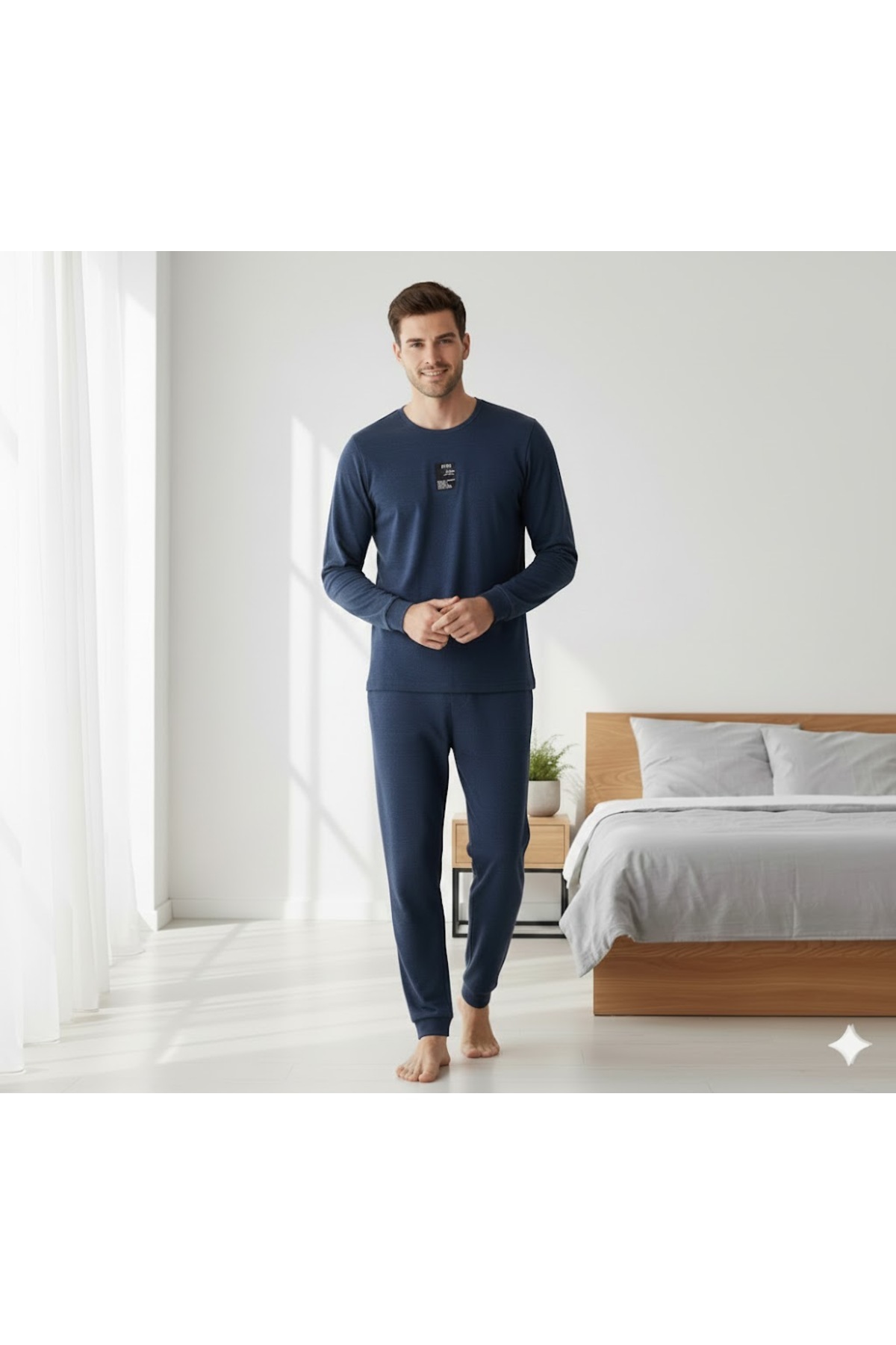 FAMES PİJAMA Erkek Uzun Kol Kışlık Pijama Takımı görsel 2