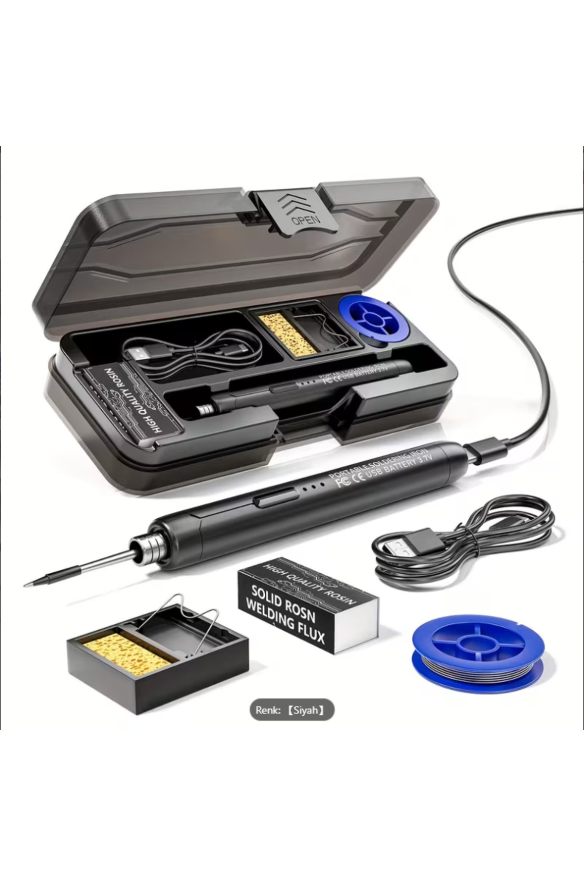 ALPCES Şarjlı lehim Makinası Kablosuz Lehim Akışı Havya USB- 3