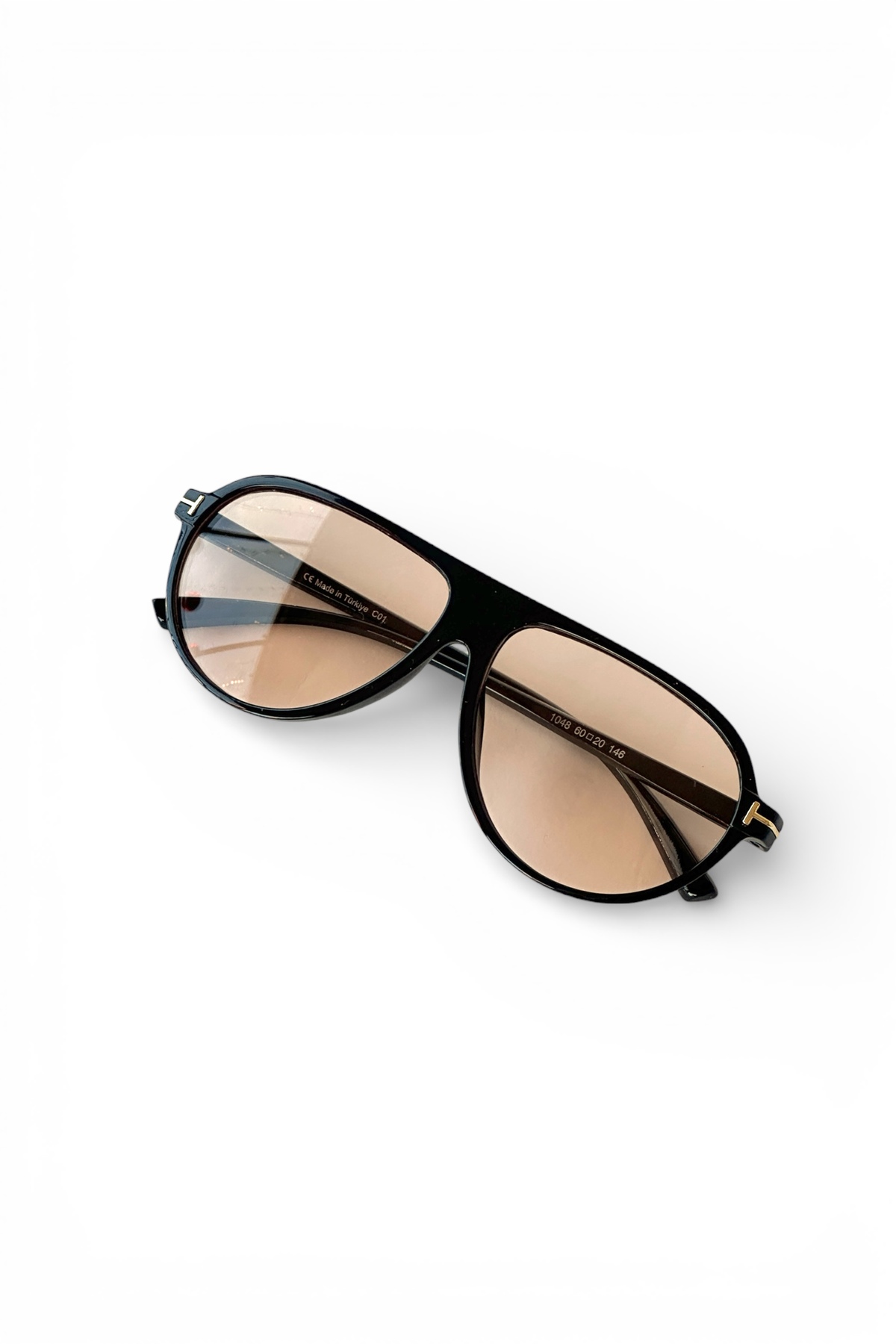 REN EYEWEAR Sepia Air Unisex Siyah Çerçeve Nude camlı Pilot Güneş Gözlüğü | UV400 Koruma görsel 3