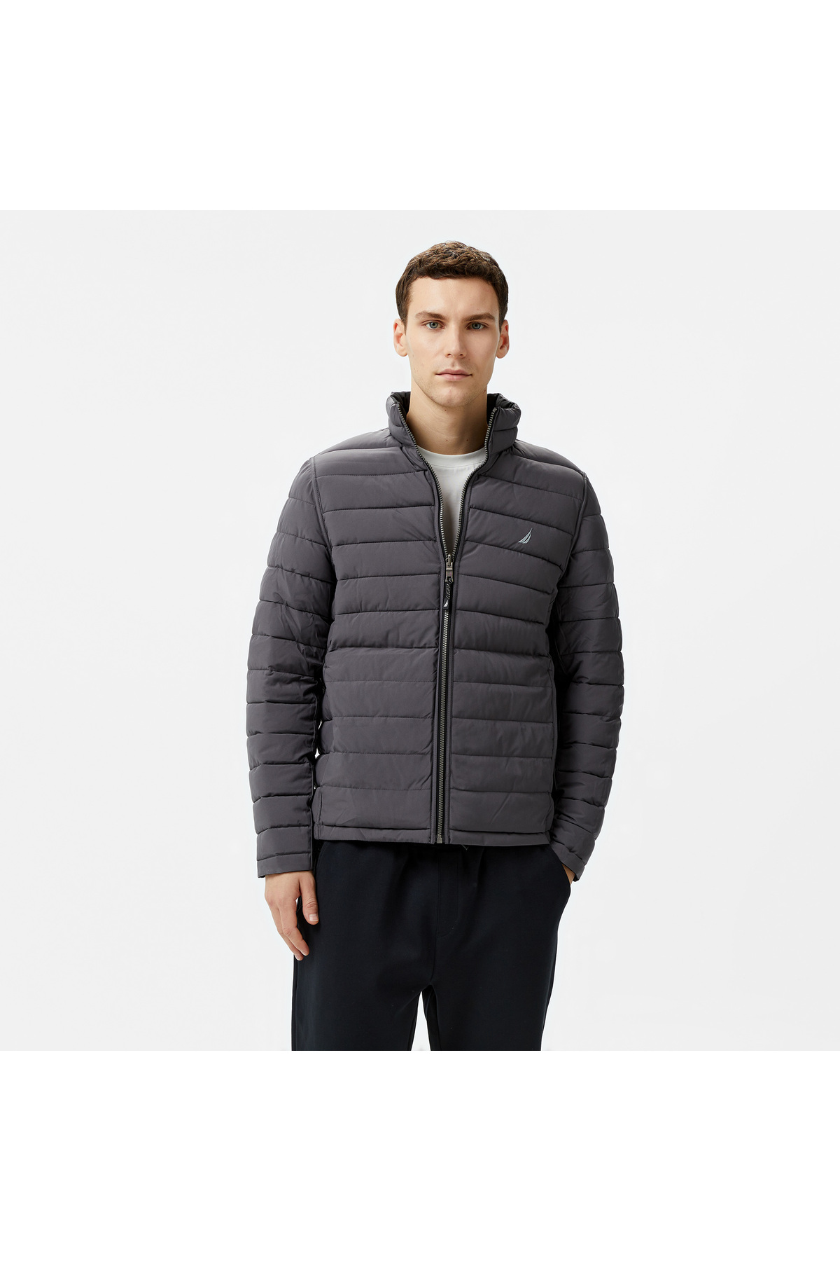 Nautica Erkek Siyah Regular Fit Çift Taraflı Mont görsel 6