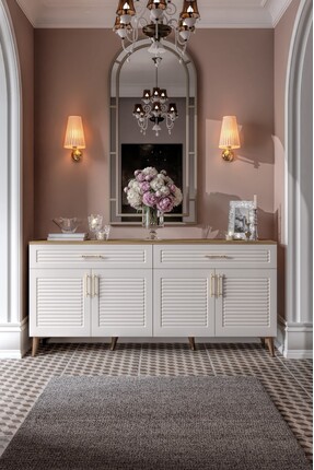 mapahomeliving Panjurlu MDF Membran Kapaklı 4 Kapaklı 2 Çekmeceli Konsol 180 ...