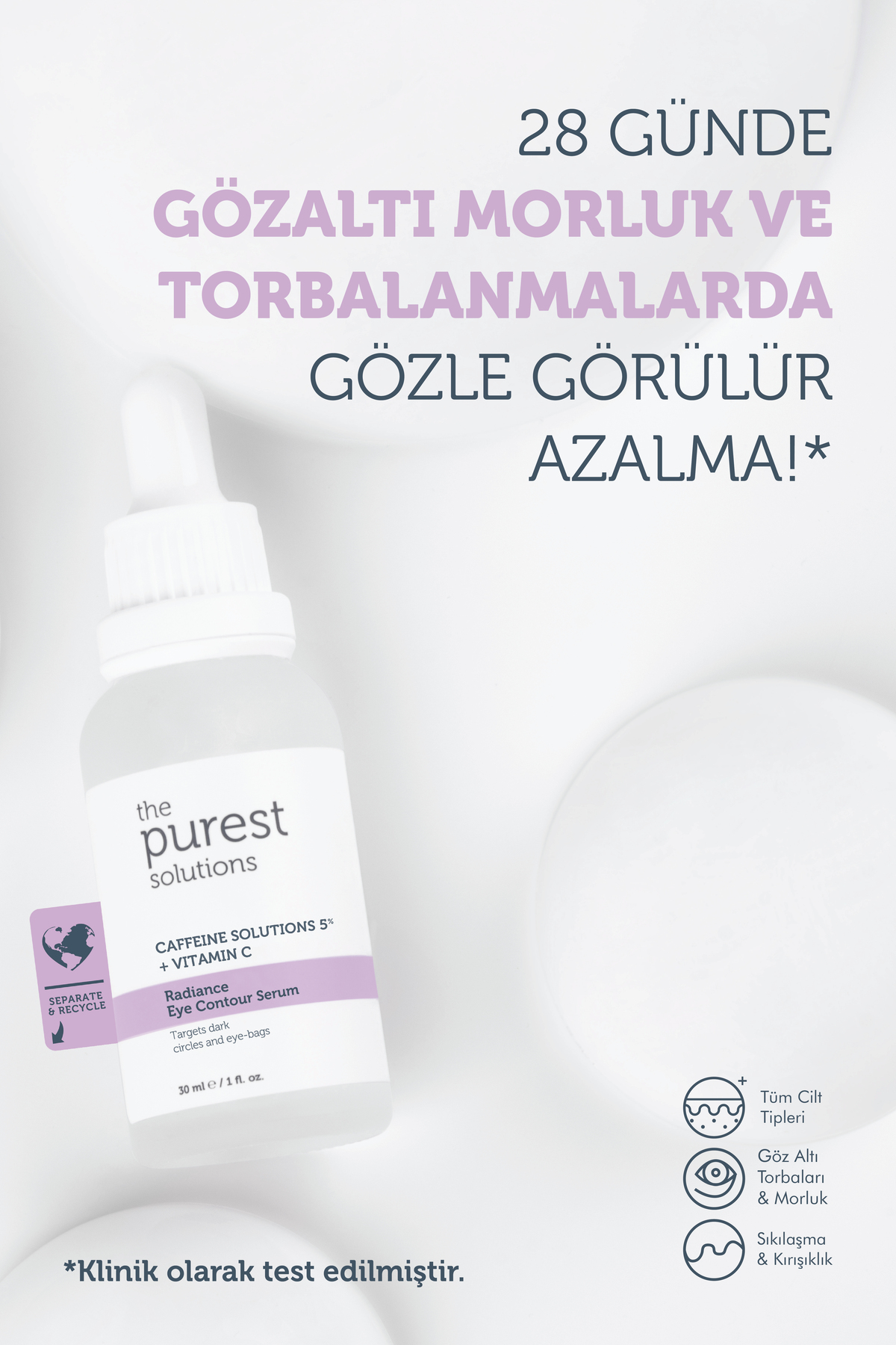Göz Çevresi Bakım Seti, Kafein ve Retinol ile Aydınlık Göz Altı Görünümü, 2’li Set — TPS372 — تصویر 3 از 3
