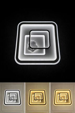 AURA LIGHTING Plafonyer 4 Renk LED Modern Kumandalı Avize Gece MODLU