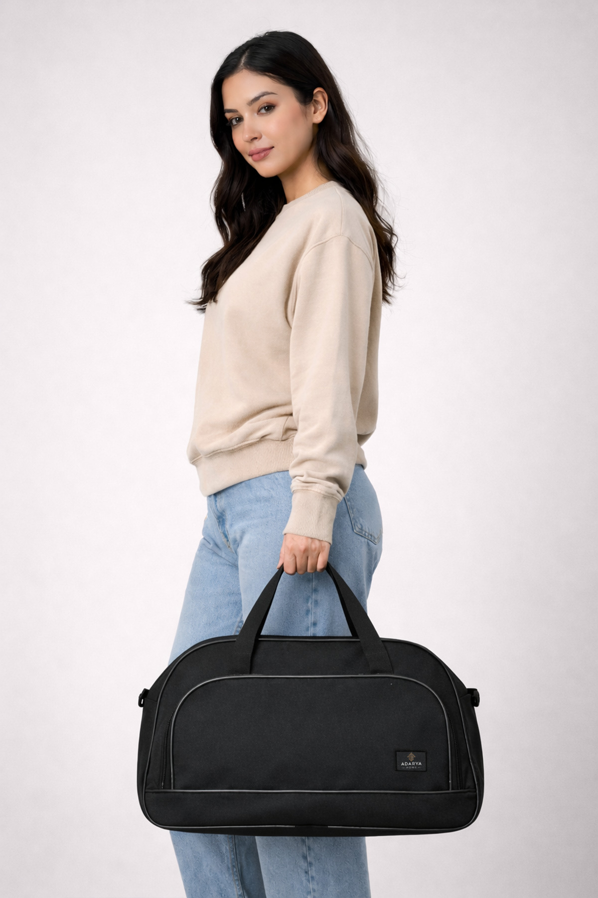 ADARYA HOME  Askılı Orta Boy Spor Seyahat Fitness Çantası Kadın Ve Erkek Için - Görsel 2