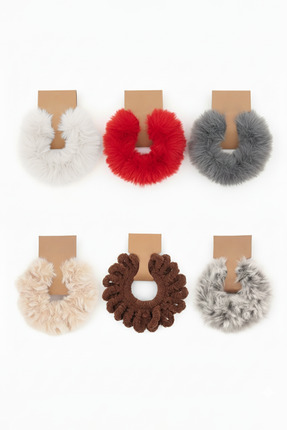 shop Peluş El Örgüsü Saç Lastik Tokası