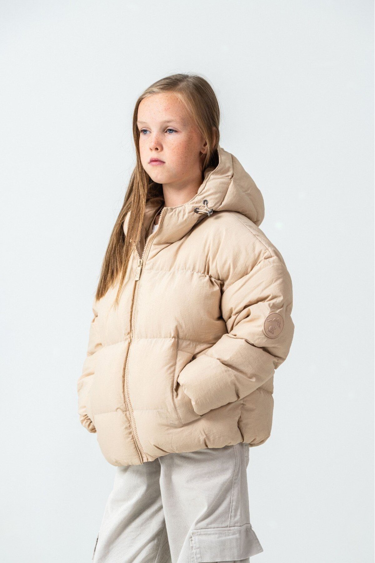 g-serko Kız Kaban Kısa Bej 13-15 Yaş fotoğrafı 3 (önizleme)