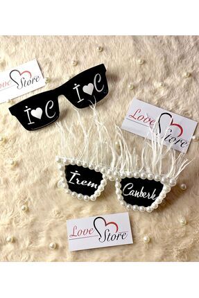 LoveStore Gelin Damat Gözlük Özel Tasarım Bride Groom Gözlük After Gözlük Yaz...