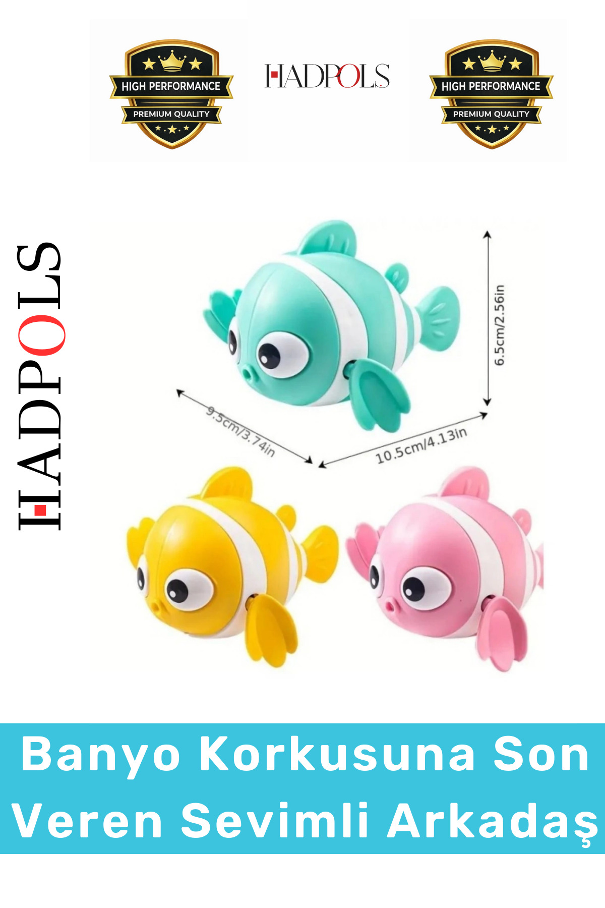 HadPols #BanyoOyuncağı Kurmalı Sağlam Yüzen Balık Hareketli Bebek Küvet Havuz Eğlencesi Pilsiz Su Oyuncağı fotoğrafı 2 (önizleme)