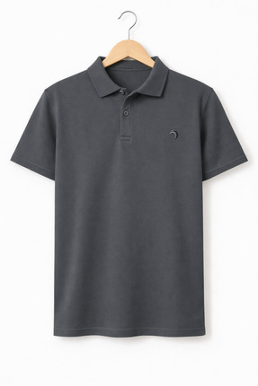 E&A WEAR Antrasit Polo Yaka T-shirt